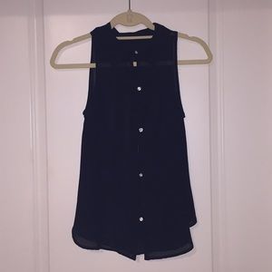 Black sheer tank top